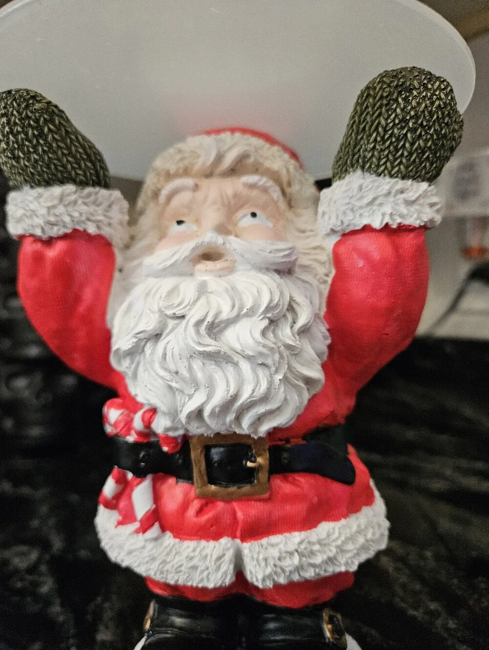 Resin Santa Claus Tabletop Snack & Treat Holder Figurine - Christmas Decor